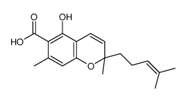 5-hydroxy-2,7-dimethyl-2-(4-methylpent-3-enyl)chromene-6-carboxylic acid Structure
