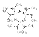 1,3,5,2,4,6-Triazatriphosphorine,2,2,4,4-tetrakis(dimethylamino)-2,2,4,4,6,6-hexahydro-6,6-bis(methylamino)-(8CI) Structure