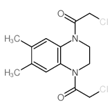 Quinoxaline,1,4-bis(chloroacetyl)-1,2,3,4-tetrahydro-6,7-dimethyl- (7CI,8CI,9CI) Structure