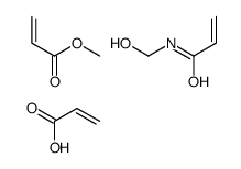 N-(hydroxymethyl)prop-2-enamide,methyl prop-2-enoate,prop-2-enoic acid Structure
