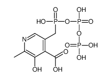 3-hydroxy-5-[[hydroxy-[hydroxy(phosphonooxy)phosphoryl]oxyphosphoryl]methyl]-2-methylpyridine-4-carboxylic acid Structure
