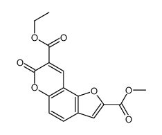 8-O-ethyl 2-O-methyl 7-oxofuro[2,3-f]chromene-2,8-dicarboxylate Structure