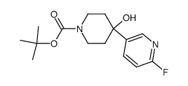 tert-butyl 4-(6-fluoro-3-pyridinyl)-4-hydroxy-tetrahydro-1(2H)-pyridinecarboxylate Structure