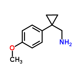 (1-(4-甲氧基苯基)环丙基)甲胺结构式
