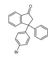 3-(p-bromophenyl)-3-phenyl-1-indanone Structure