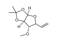 beta-L-threo-Hex-5-enofuranose, 5,6-dideoxy-3-O-methyl-1,2-O-(1-methylethylidene)-, (4Xi)- (9CI) structure