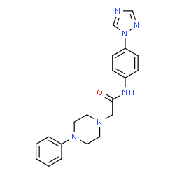 2-(4-PHENYLPIPERAZINO)-N-[4-(1H-1,2,4-TRIAZOL-1-YL)PHENYL]ACETAMIDE结构式