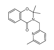 2,2-dimethyl-3-((6-methylpyridin-2-yl)methyl)-2,3-dihydro-4H-benzo[e][1,3]oxazin-4-one Structure