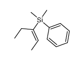 (E/Z)-(1-ethyl-1-propenyl)dimethylphenylsilane结构式