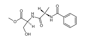 (S)-methyl 2-((S)-2-benzamidopropanamido)-3-hydroxypropanoate结构式