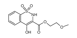 2-methoxyethyl 4-hydroxy-2H-1,2-benzothiazine-3-carboxylate 1,1-dioxide结构式