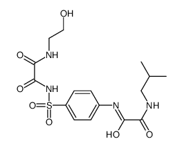 N-(2-hydroxyethyl)-N'-[4-[[2-(2-methylpropylamino)-2-oxoacetyl]amino]phenyl]sulfonyloxamide Structure