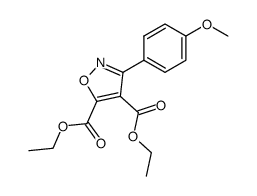 diethyl 3-(4-methoxyphenyl)isoxazole-4,5-dicarboxylate结构式