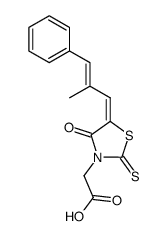 3-carboxymethyl-5-(2-methylcinnamylidene)rhodanine Structure