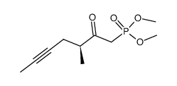(S)-(+)-dimethyl (3-methyl-2-oxohept-5-yn-1-yl)phosphonate Structure