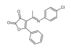 4-[N-(4-chlorophenyl)-C-methylcarbonimidoyl]-5-phenylfuran-2,3-dione Structure