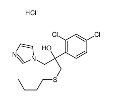 1-Butylsulfanyl-2-(2,4-dichlorophenyl)-3-imidazol-1-yl-propan-2-ol hydrochloride Structure