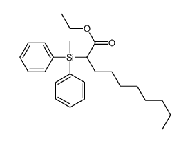 ethyl 2-[methyl(diphenyl)silyl]decanoate结构式