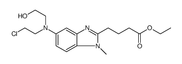 5-[(2-氯乙基)(2-羟乙基)氨基]-1-甲基-1H-苯并咪唑-2-丁酸乙酯结构式