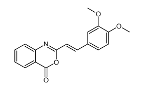2-(3,4-dimethoxy-trans-styryl)-benzo[d][1,3]oxazin-4-one结构式