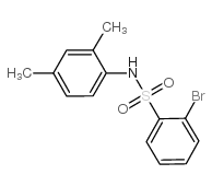 2-溴-N-(2,4-二甲基苯基)苯磺酰胺结构式