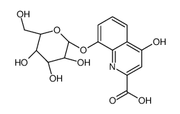 4-oxo-8-[(2S,3R,4S,5S,6R)-3,4,5-trihydroxy-6-(hydroxymethyl)oxan-2-yl]oxy-1H-quinoline-2-carboxylic acid结构式