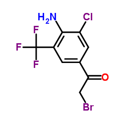 1-[4-Amino-3-chloro-5-(trifluoromethyl)phenyl]-2-bromo-ethanone structure