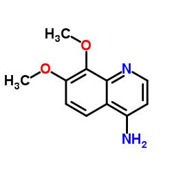 4-氨基-7,8-二甲氧基喹啉结构式