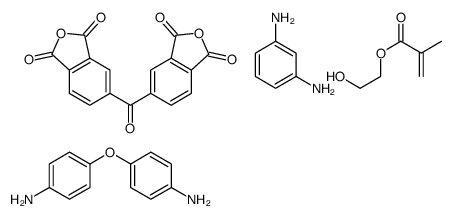 3,3’,4,4’-二苯甲酮四羧酸二酐、苯二胺、氧联二苯胺的酯化聚酰胺酸结构式