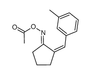 2-(3-methylbenzylidene)cyclopentanone O-acetyloxime结构式