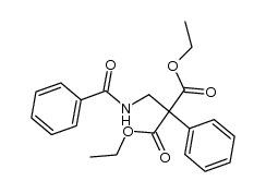 (benzoylamino-methyl)-phenyl-malonic acid diethyl ester结构式