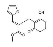 methyl (E)-3-(furan-2-yl)-2-[(2-hydroxy-6-oxocyclohexen-1-yl)methyl]prop-2-enoate Structure