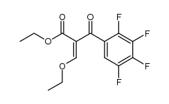 3-(2,3,4,5-tetrafluorophenyl)-3-oxo-2-(ethoxymethylene)-propanoic acid ethyl ester结构式
