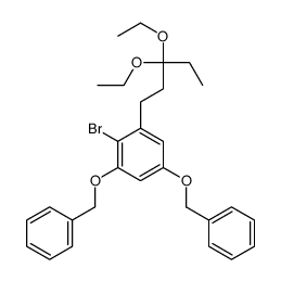 2-bromo-1-(3,3-diethoxypentyl)-3,5-bis(phenylmethoxy)benzene结构式