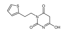 1-(2-thiophen-2-ylethyl)-1,3-diazinane-2,4,6-trione结构式