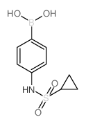 (4-(环丙烷磺胺基)苯基)硼酸结构式