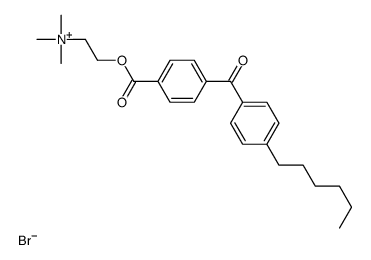 2-[4-(4-hexylbenzoyl)benzoyl]oxyethyl-trimethylazanium,bromide结构式