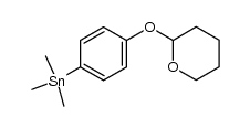 trimethyl(4-tetrahydro-2H-2-pyranyloxyphenyl)stannane结构式