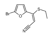 3-(5-bromofuran-2-yl)-3-ethylsulfanylprop-2-enenitrile结构式