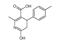 6-methyl-4-(4-methylphenyl)-2-oxo-3,4-dihydro-1H-pyridine-5-carboxylic acid结构式