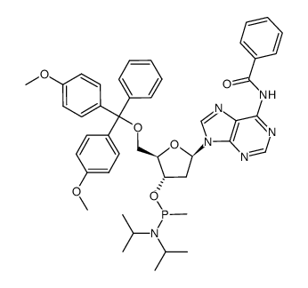 5'-DMTr-dA(Bz)-Methyl phosphonamidite结构式