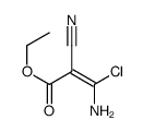 ethyl 3-amino-3-chloro-2-cyanoprop-2-enoate Structure