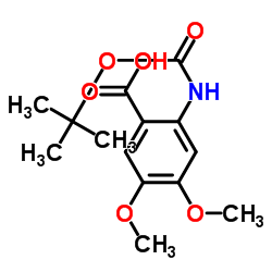 2-叔丁氧基羰氨基-4,5-二甲氧基苯甲酸结构式