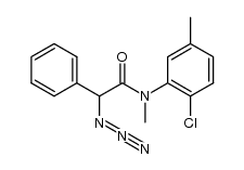 2-azido-N-(2-chloro-5-methylphenyl)-N-methyl-2-phenylacetamide结构式