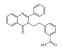 3-[2-(4-oxo-2-phenylquinazolin-3-yl)ethyl]benzoic acid结构式