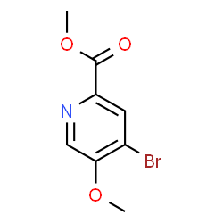 4-溴-5-甲氧基吡啶-2-甲酸甲酯结构式
