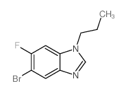 5-溴-6-氟-1-丙基苯并咪唑结构式