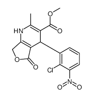 methyl 4-(2-chloro-3-nitrophenyl)-2-methyl-5-oxo-4,7-dihydro-1H-furo[3,4-b]pyridine-3-carboxylate Structure