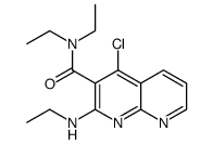 4-chloro-N,N-diethyl-2-(ethylamino)-1,8-naphthyridine-3-carboxamide Structure