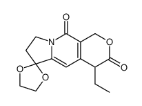 4-乙基-1,4,7,8-四氢-3H,10H-螺[吡喃并[3,4-f]吲哚嗪-6,2'-[1,3]二氧戊环] -3,10-二酮结构式